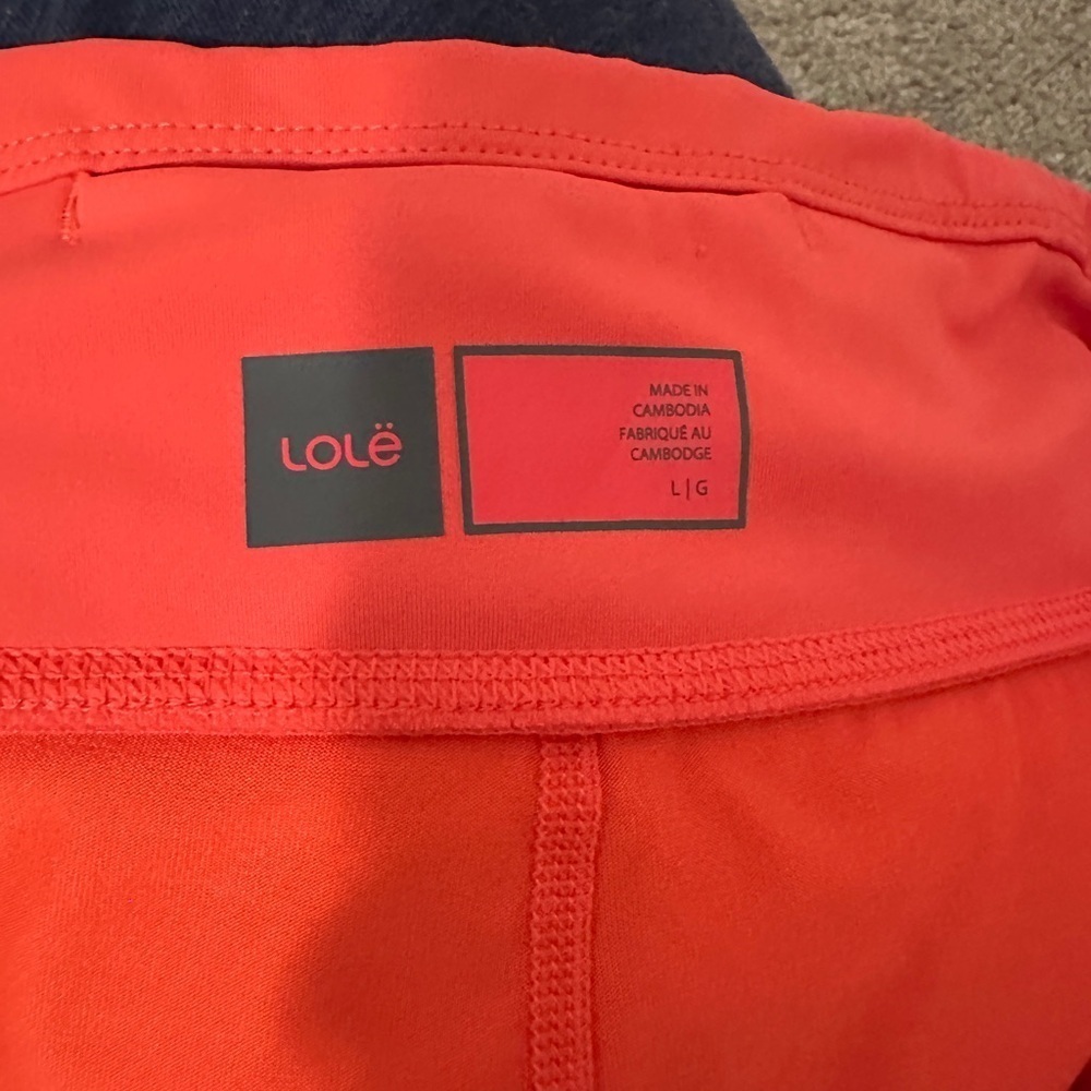 Lole Pull On Active Skort in Coral Size Large Women’s - Picture 10 of 12